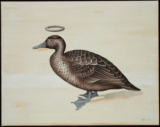 Good Duck, Oil on Canvas/Collage