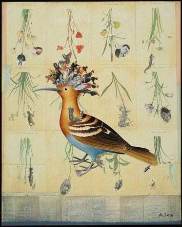Art History, Oil on Canvas with Collage, Private Collection, Sonoma, CA