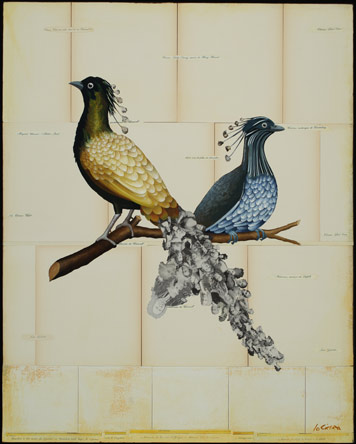 Signatures, Oil on Canvas with Collage, Private Collection, Sonoma, CA